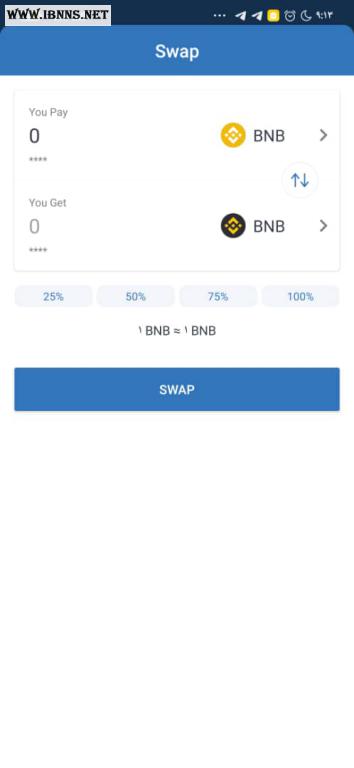 نحوه تبدیل BNB به BNB Smart Chain در تراست ولت